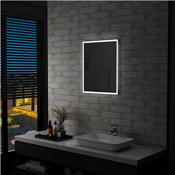 Koupelnové nástěnné zrcadlo s LED osvětlením 50 x 60 cm (144717)