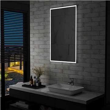 Koupelnové nástěnné zrcadlo s LED osvětlením 60 x 100 cm (144719)