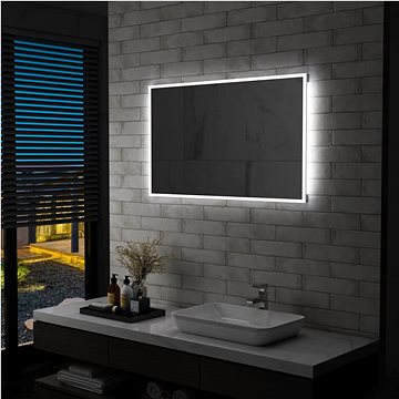 Koupelnové nástěnné zrcadlo s LED osvětlením 100 x 60 cm (144728)