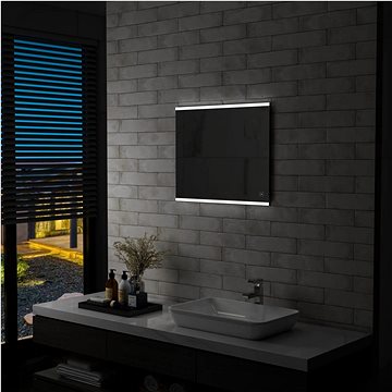 Koupelnové zrcadlo s LED světly a dotykovým senzorem 60 x 50 cm (144732)