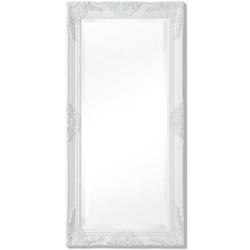 Nástěnné zrcadlo barokní styl 100x50 cm bílé (243679)