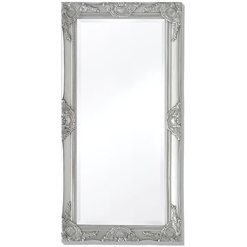 Nástěnné zrcadlo barokní styl 100x50 cm stříbrné (243681)