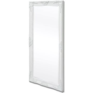 Nástěnné zrcadlo barokní styl 120x60 cm bílé (243683)