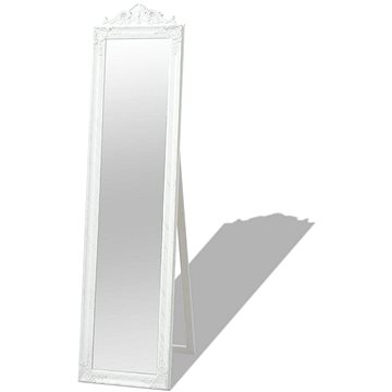 Volně stojící zrcadlo barokní styl 160 x 40 cm bílé (243691)