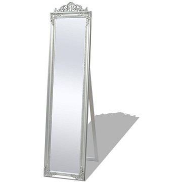Volně stojící zrcadlo barokní styl 160x40 cm stříbrné (243693)