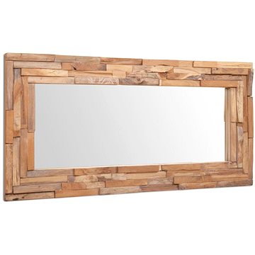 Dekorativní zrcadlo teak 120 x 60 cm obdélníkové (244564)