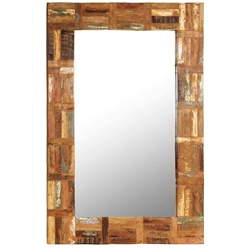 Nástěnné zrcadlo z masivního recyklovaného dřeva 60 x 90 cm (246418)