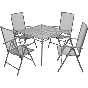 5dílný zahradní jídelní set skládací židle ocel antracitový 42718 (42718)