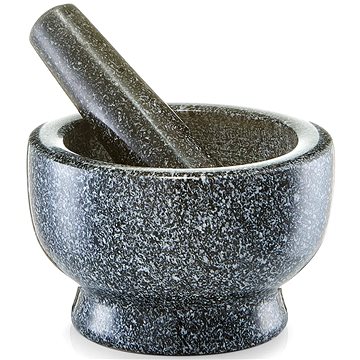 Zeller, Kuchyňský hmoždíř GRANIT s paličkou, černý, 13×8 cm (25052)