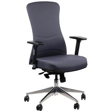 Otočná židle s prodlouženým sedákem KENTON / ALU / GREY (Stema_5903917400879)