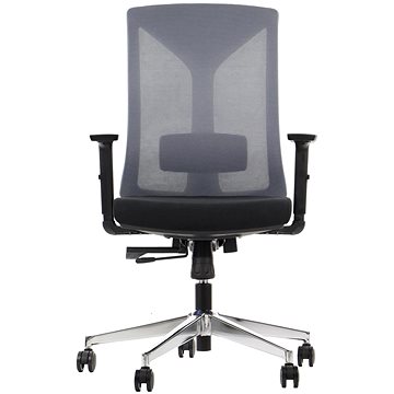 Otočná židle PREMIUM HAGER černo-šedá chromová podnož (Stema_5903917404921)