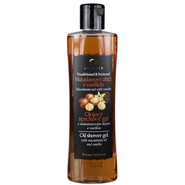 VIVACO Body Tip Sprchový gel s olejem Makadamový ořech s vanilkou 200 ml (8595635203282)