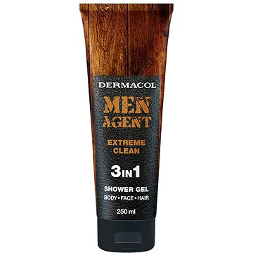 DERMACOL Men Agent Extreme Clean 3in1 Shower Gel 250 ml (8590031105901)