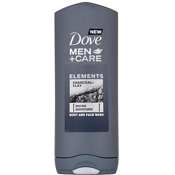 Dove Men+Care Charcoal & Clay sprchový gel na tělo a tvář pro muže 400ml (8710447205273)