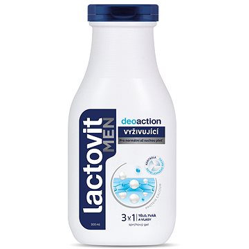 LACTOVIT Men DeoAction osvěžující 3v1 sprchový gel 300 ml (8411660420909)