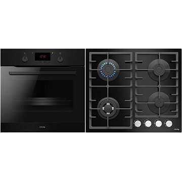 Siguro BO-G35 Built-in Oven Black + Siguro HB-G35 Gas Cooktop