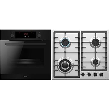 Siguro BO-L35 Built-in Hot Air Oven Black + Siguro HB-G25 Gas Cooktop