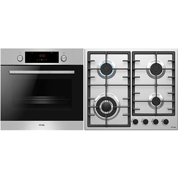 Siguro BO-L35 Built-in Hot Air Oven Inox + Siguro HB-G25 Gas Cooktop