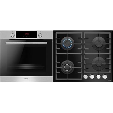 Siguro BO-P35 Built-in Oven with Steam Inox + Siguro HB-G35 Gas Cooktop