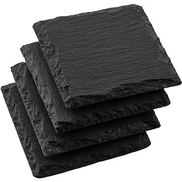 Siguro Sada břidlicových desek Slate 10x10 cm, 4 ks, černá (SGR-BD-S910B)