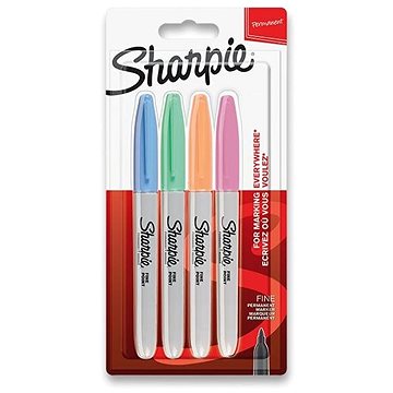 SHARPIE Fine, 4 pastelové barvy (3026980654023)