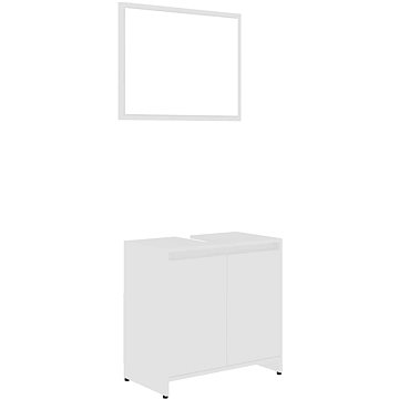 Shumee Set koupelnového nábytku bílý, dřevotříska (802651)