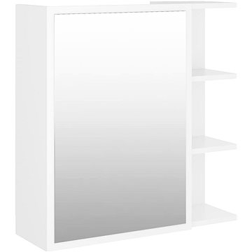 Shumee Koupelnová skříňka se zrcadlem - bílá, 62,5 × 20,5 × 64 cm, dřevotříska (803308)