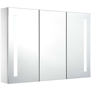 Shumee LED Koupelnová zrcadlová skříňka 89 × 14 × 62 cm, 285126 (285126)