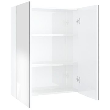 Shumee Koupelnová skříňka se zrcadlem 60 × 15 × 75 cm, MDF, zářivě bílá (331525)