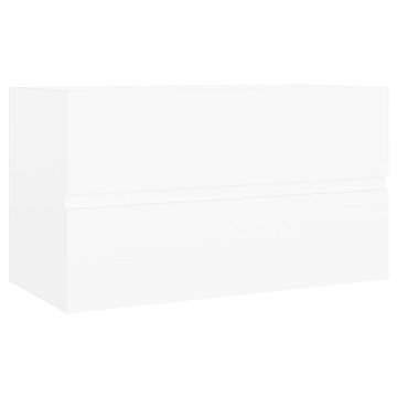 Shumee Skříňka pod umyvadlo - bílá, vysoký lesk, 80 × 38,5 × 45 cm, dřevotříska (804752)