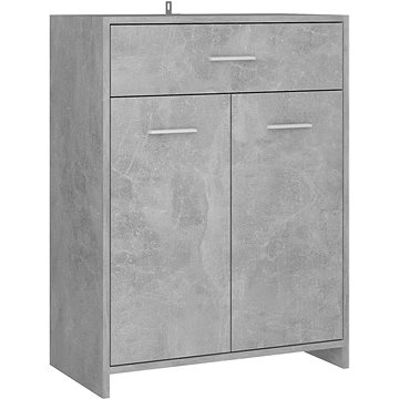 Shumee Koupelnová skříňka - betonově šedá, 60 × 33 × 80 cm, dřevotříska (805028)