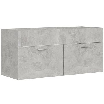 Shumee Skříňka pod umyvadlo - betonově šedá, 100 × 38,5 × 46 cm, dřevotříska (804678)