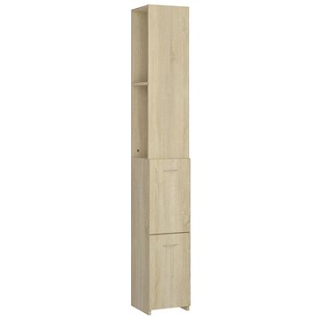 Shumee Koupelnová skříňka - dub sonoma, 25 × 25 × 170 cm, dřevotříska (808434)