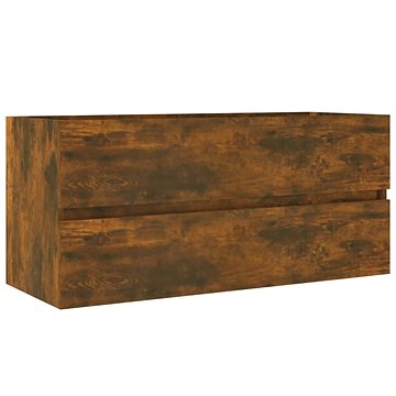 Shumee Umyvadlová skříňka - kouřový dub, 100 × 38,5 × 45 cm, kompozitní dřevo (815657)