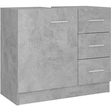 Shumee Skříňka pod umyvadlo - betonově šedá, 63 × 30 × 54 cm, dřevotříska (804188)