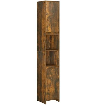 Shumee Koupelnová skříňka - kouřový dub, 30 × 30 × 183,5 cm, kompozitní dřevo (815108)