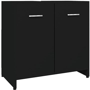 Shumee Koupelnová skříňka - černá, 60 × 33 × 61 cm, dřevotříska (802571)