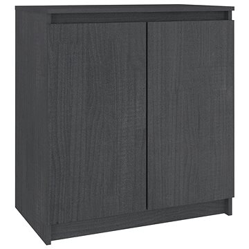 Shumee Odkládací skříňka - šedá, 60 × 36 × 65 cm, masivní borové dřevo (808100)