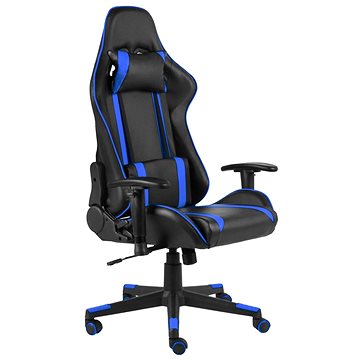 SHUMEE Otočná herní židle modrá PVC , 20479 (20479)