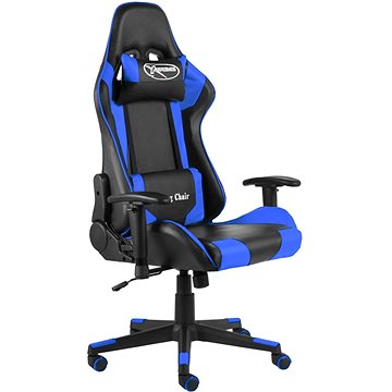 SHUMEE Otočná herní židle modrá PVC , 20490 (20490)