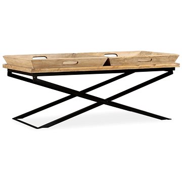 SHUMEE Konferenční stolek z masivního mangovníkového dřeva 110 × 55 × 42cm , 244898 (244898)