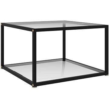 SHUMEE Konferenční stolek průhledný 60 × 60 × 35 cm tvrzené sklo, 322887 (322887)