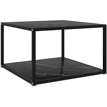 SHUMEE Konferenční stolek černý 60 × 60 × 35 cm tvrzené sklo, 322890 (322890)