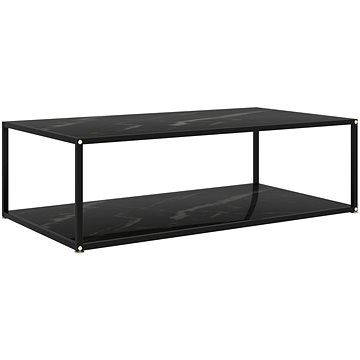 SHUMEE 322905 Coffee Table Black 120 × 60 × 35 cm Tempered Glass, 322905 (322905)