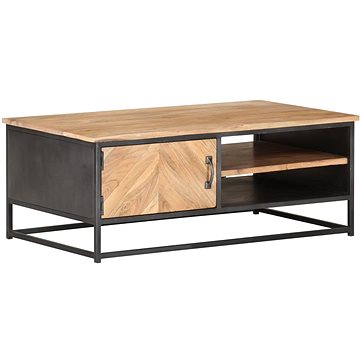 SHUMEE Konferenční stolek šedý 90 × 50 × 35 cm masivní akáciové dřevo, 323526 (323526)