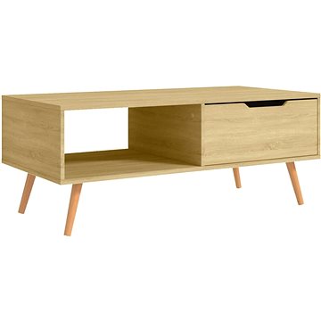 SHUMEE Konferenční stolek dub sonoma 100 × 49,5 × 43 cm dřevotříska , 326789 (326789)