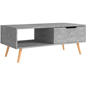 SHUMEE Konferenční stolek betonově šedý 100 × 49,5 × 43 cm dřevotříska , 326790 (326790)
