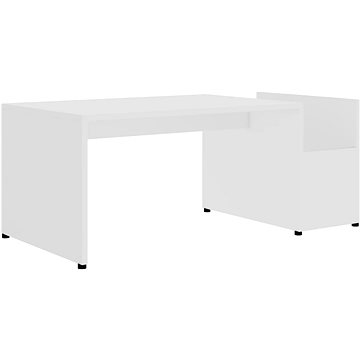 SHUMEE Konferenční stolek bílý 90 × 45 × 35 cm dřevotříska , 802921 (802921)