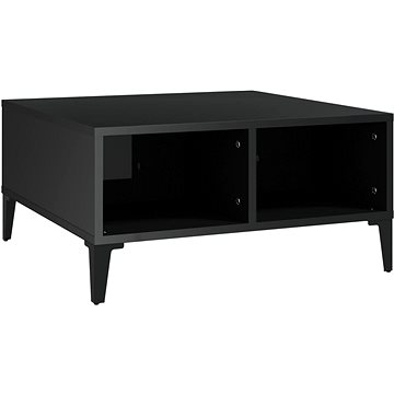 SHUMEE Konferenční stolek černý vysoký lesk 60 × 60 × 30 cm dřevotříska, 805993 (805993)
