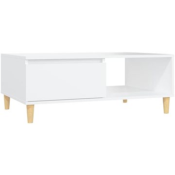 SHUMEE Konferenční stolek bílý 90 × 60 × 35 cm dřevotříska, 805995 (805995)